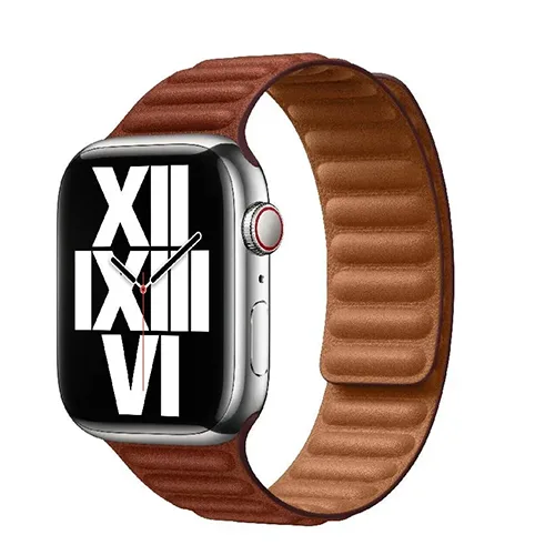 Bracelet à maillons magnétique cuir