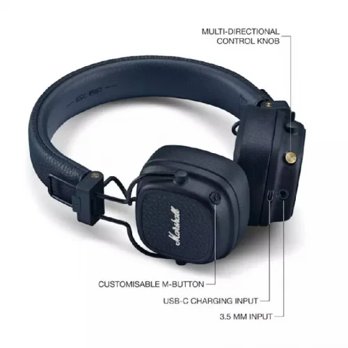 Marshall Major V - Casque Audio Bluetooth - Midnight Blue Image 7