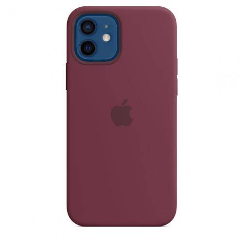 Coque en silicone iPhone 12 et 12Pro - Bordeaux