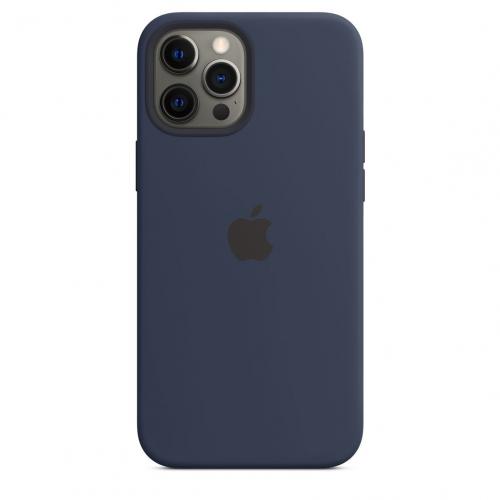 APPLE COQUE MAGSAFE - SILICONE - COMPATIBLE IP 12 PRO MAX - Marine