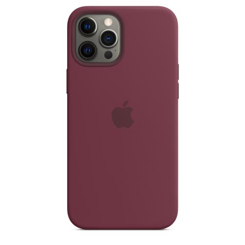 APPLE COQUE MAGSAFE - SILICONE - COMPATIBLE IP 12 PRO MAX - Prune