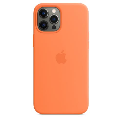 APPLE COQUE MAGSAFE - SILICONE - COMPATIBLE IP 12 PRO MAX - Orange