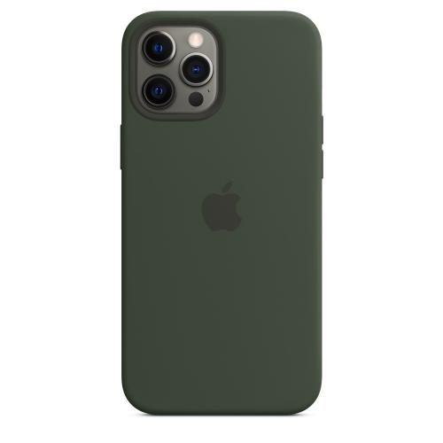 APPLE COQUE MAGSAFE - SILICONE - COMPATIBLE IP 12 PRO MAX - Vert