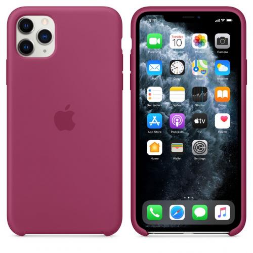 Coque en silicone - iPhone 11 Pro Max - rouge cerise