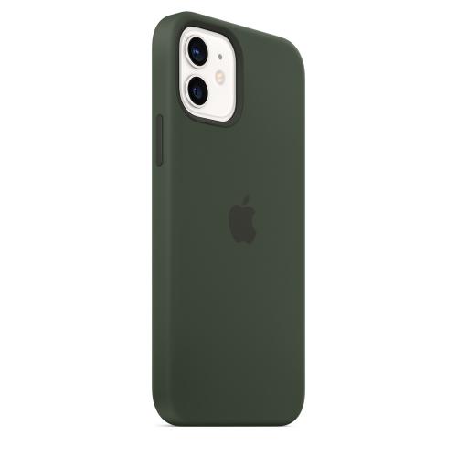 Apple Coque MagSafe - silicone - Compatible iPhone 12 | 12 Pro - Vert de chypre