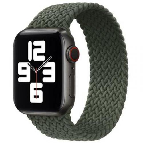 Bracelet Boucle unique tressée  - olive - 42/44 MM - S/M 