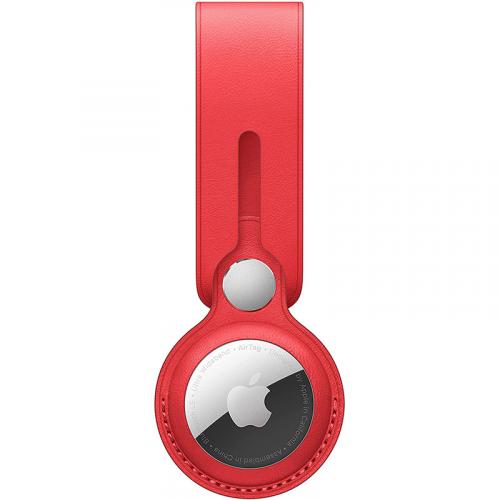 LANIÉRE EN CUIR - COMPATIBLE AIRTAG - ROUGE