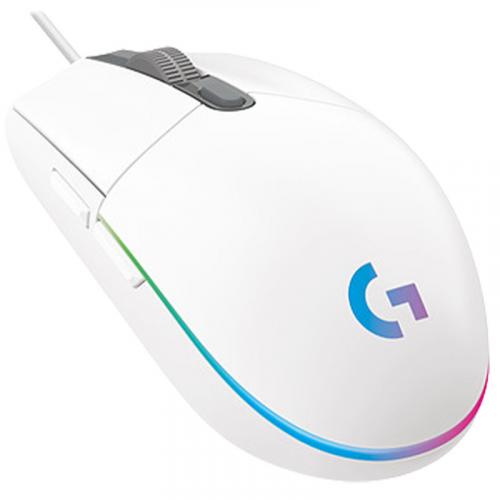 Souris Gaming Filaire Logitech G G203 LightSync - Blanc