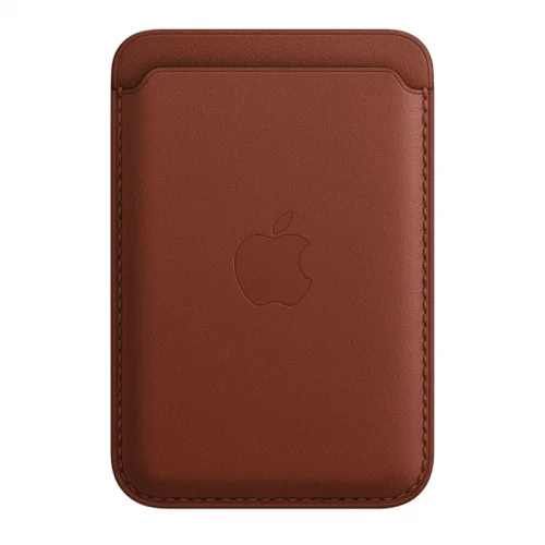 Apple Porte-cartes 2 en cuir avec MagSafe pour iPhone - Terre de Sienne