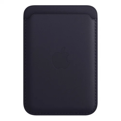 Apple Porte-cartes 2 en cuir avec MagSafe pour iPhone - Encre violette