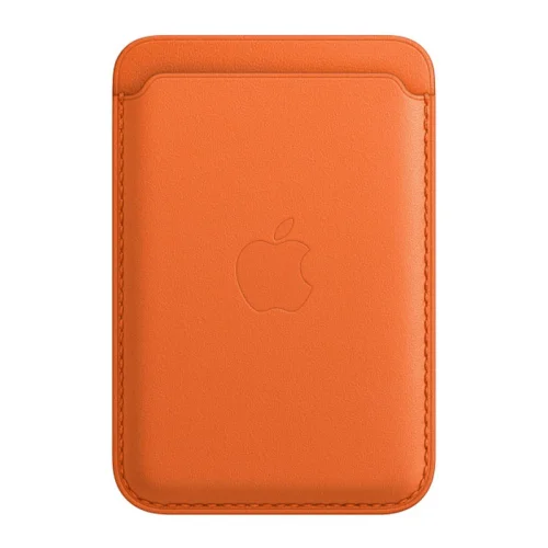 Apple Porte-cartes 2 en cuir avec MagSafe pour iPhone - Orange