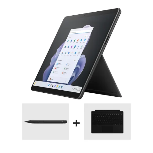Microsoft Surface Pro 9 (i7 Evo™ 12eme/16Go/256Go SSD) - Anthracite + Clavier Signature avec Stylet Slim Pen 2 