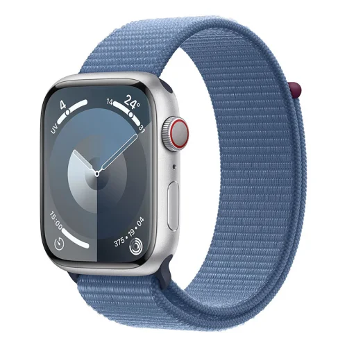 Apple Watch Series 9 Boîtier en Aluminium (45mm / GPS-Cellular) - Boucle Sport / Bleu d’hiver Image principale