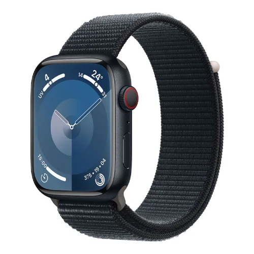 Apple Watch Series 9 Boîtier en Aluminium (45mm / GPS-Cellular) - Boucle Sport / Minuit Image principale