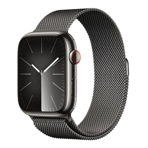 Apple Watch Series 9 Boîtier 45 MM en Acier inoxydable - Bracelet Milanais