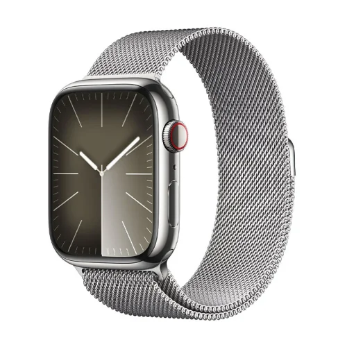 Apple Watch Series 9 Boîtier 41MM en Acier inoxydable - Bracelet Milanais