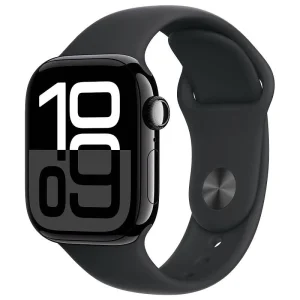 Apple Watch Series 10, Boîtier en aluminium Noir de jais (42 mm / GPS ) Bracelet Sport Noir - M/L Image principale