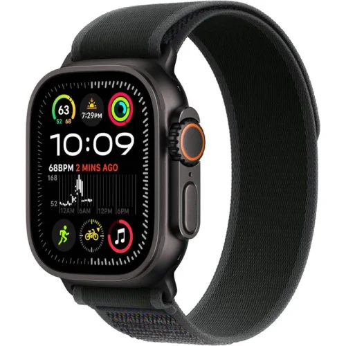 Apple Watch Ultra 2 Boîtier en titane noir (49 mm/GPS-Cellular) - Boucle Alpine / Noir Image principale