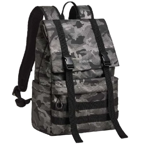 Rivacase Sherwood Sac à dos à roulettes 15.6" - Gris Camouflage