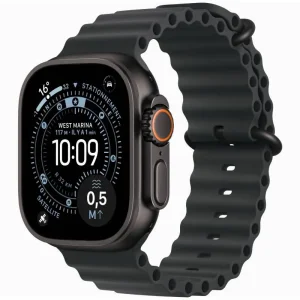 Apple Watch Ultra 3 Boîtier 49 MM Boîtier en titane noir (49 mm/GPS-Cellular)  - Bracelet Océan Noir