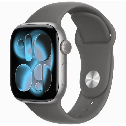 Apple Watch Series 11 GPS + Cellular 42 mm en Aluminium Gris sidéral - Bracelet Sport Gris minéral Image principale
