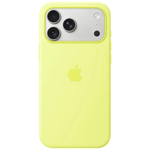 Apple Coque en silicone avec MagSafe pour iPhone 17 Pro - Jaune fluo