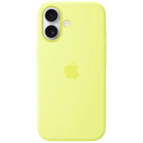 Apple coque en silicone avec MagSafe pour Apple iPhone 17 - Jaune fluo