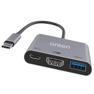 Onten Adaptateur multiport 3 en 1 USB Type-C