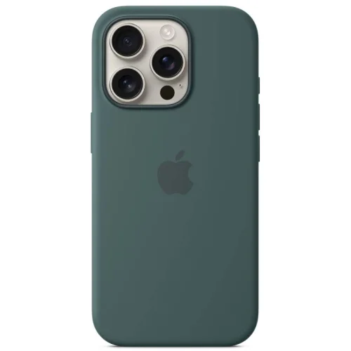 Apple Coque en silicone avec MagSafe pour iPhone 16 Pro - Vert lacustre