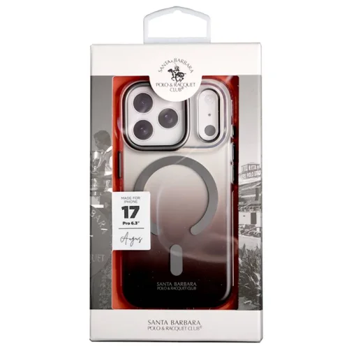 Coque de Protection Santa Barbara Polo & Racquet Club avec MagSafe pour Apple iPhone 17 Pro - ''Augus'' Transparent Noir