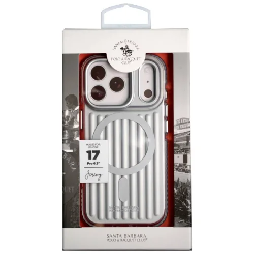 Coque de Protection Santa Barbara Polo & Racquet Club avec MagSafe pour Apple iPhone 17 Pro - ''Jeremy'' Design Valise aluminium