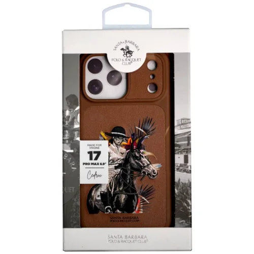 Coque de Protection Santa Barbara Polo & Racquet Club pour Apple iPhone 17 Pro Max - ''Cédric'' Marron