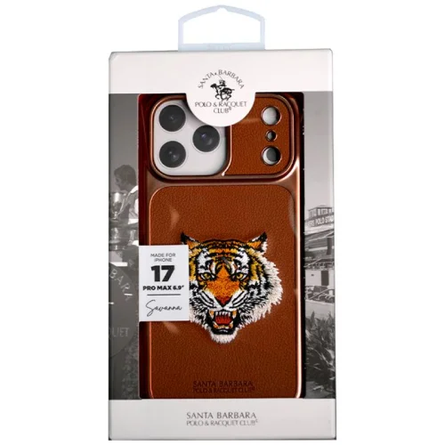 Coque de Protection Santa Barbara Polo & Racquet Club pour Apple iPhone 17 Pro Max - ''Savanna'' Marron