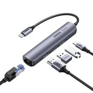 Ugreen adaptateur 5 en 1 PD 100W - Gris