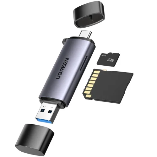 UGREEN Lecteur de Carte mémoire 2-en-1 - Gris