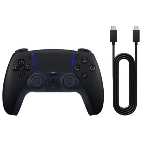 Manette PS5 DualSense® (PlayStationOfficiel) - Midnight Black & câble USB pour PC Image principale