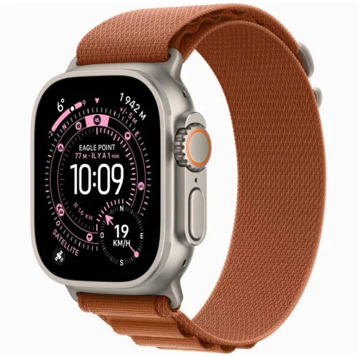 Apple Watch Ultra 3 Boîtier 49 MM Boîtier en titane naturel (49 mm/GPS-Cellular)  - Bracelet Boucle Alpine terracotta / Medium Image principale