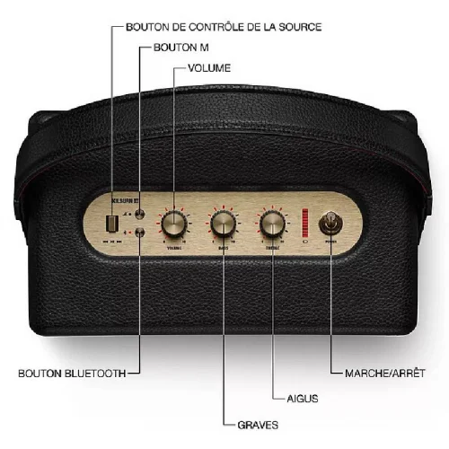 Marshall Kilburn III Enceinte Bluetooth Portable - Noir et Brass Image 2