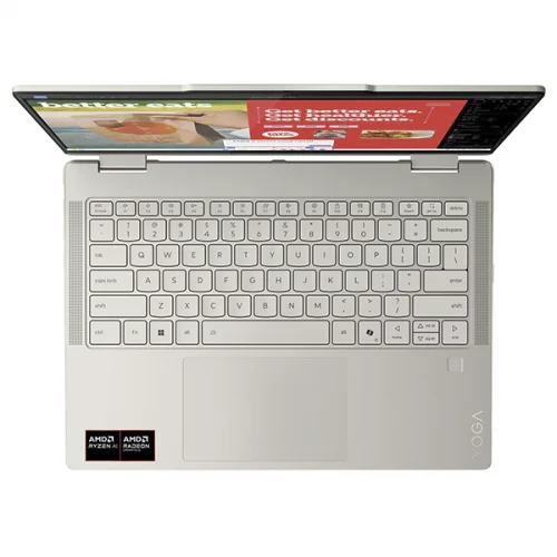 Pc portable Lenovo Yoga 7 2-in-1 Gen 10 (AMD Ryzen™ AI 5 340/16Go/512Go SSD/14\'\'/OLED/Convertible/Tactile) - Seashell Image 12