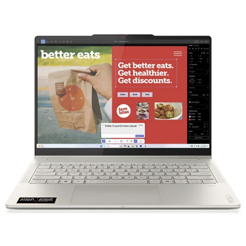 Pc portable Lenovo Yoga 7 2-in-1 Gen 10 (AMD Ryzen™ AI 5 340/16Go/512Go SSD/14\'\'/OLED/Convertible/Tactile) - Seashell Image 1