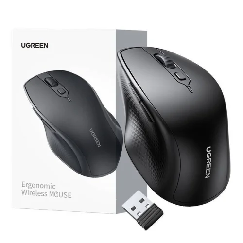 Souris sans fil Ugreen Silencieuse Ergonomique 2,4GHz - Noir Image 2