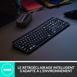 Clavier rétroéclairé sans fil Bluetooth avancé Logitech MX Keys Plus - Graphite Image 5