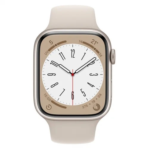 Apple Watch Series 8 Boîtier en Aluminium (45 MM/GPS) - Bracelet sport / lumière stellaire Image 1