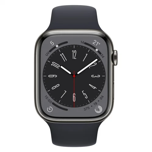 Apple Watch Series 8 Boîtier en Aluminium (45 MM/GPS-Cellular) - Bracelet sport / minuit Image 2