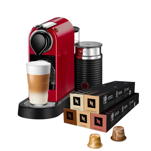 Nespresso Machine à café Original CitiZ & Milk- Rouge Cerise Image 3