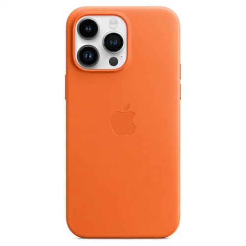 Apple Coque en cuir avec MagSafe pour iPhone 14 Pro Max - Orange Image 2