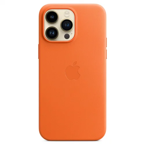 Apple Coque en cuir avec MagSafe pour iPhone 14 Pro Max - Orange Image 3