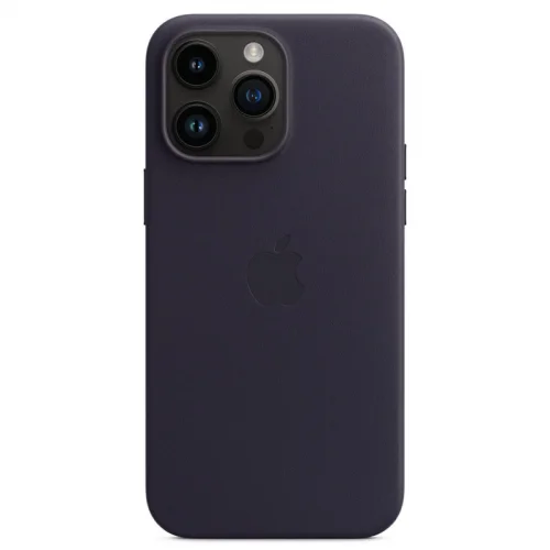 Apple Coque en cuir avec MagSafe pour iPhone 14 Pro Max - Encre violette Image 2