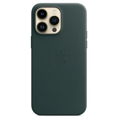 Apple Coque en cuir avec MagSafe pour iPhone 14 Pro Max - Vert forêt Image 1