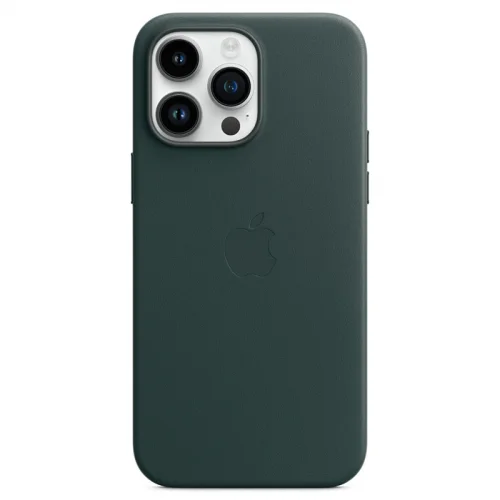 Apple Coque en cuir avec MagSafe pour iPhone 14 Pro Max - Vert forêt Image 3